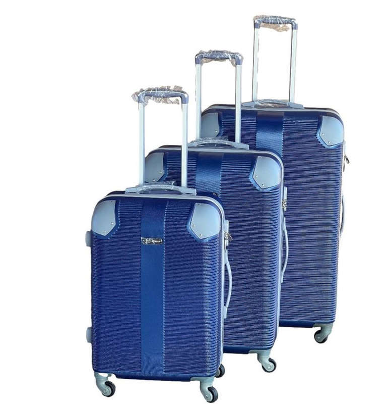 Le Emporer - 3 Piece Luggage Set-Light Weight Suitcase - Navy NEW