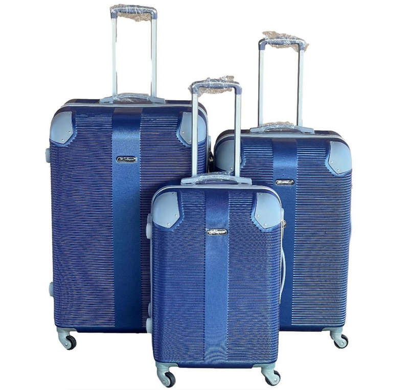 Le Emporer - 3 Piece Luggage Set-Light Weight Suitcase - Navy NEW