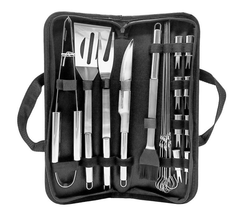 18 Piece Stainless Steel Braai BBQ Tool Set Accessories