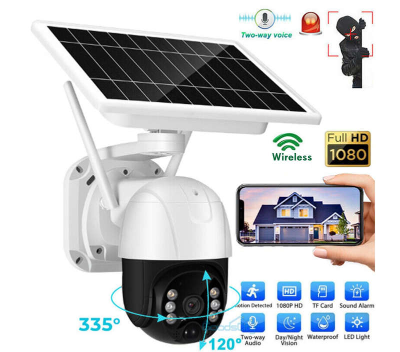 AI Solar Wifi Camera 360 Infrared Night Vision Camera