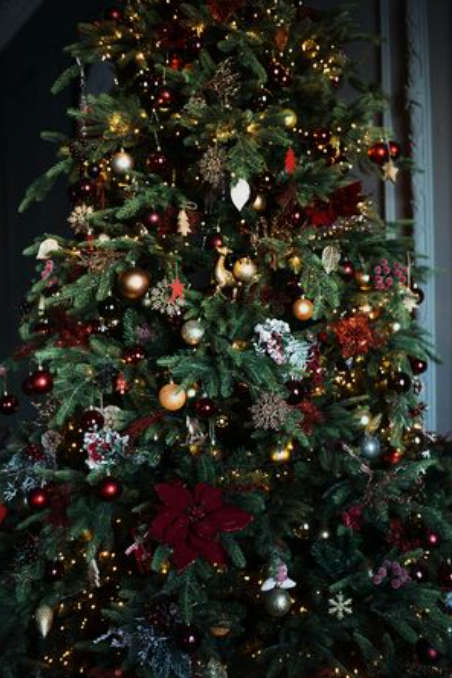 Holiday Tree Full Xmas Tree with Fairy Lights - Green Pine Tree - 180 cm