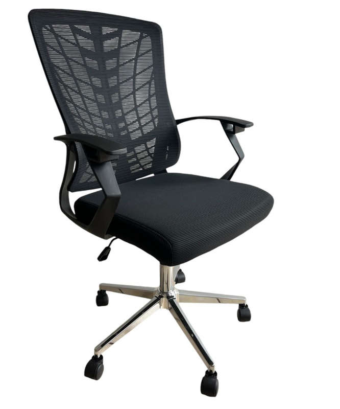 Spiderweb Mesh Office Chair - Ergonomic Comfort & Stylish Design - Black New