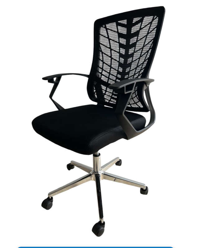 Spiderweb Mesh Office Chair - Ergonomic Comfort & Stylish Design - Black New