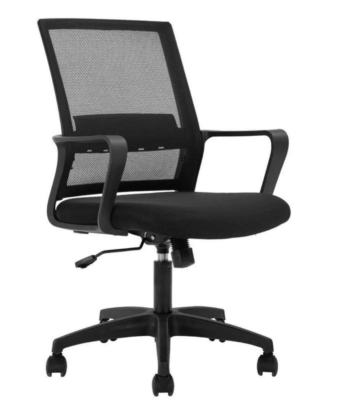 Ergonomic Mid Back Office Swivel Chair Steel Base - DEMO READ DESCRIPTION