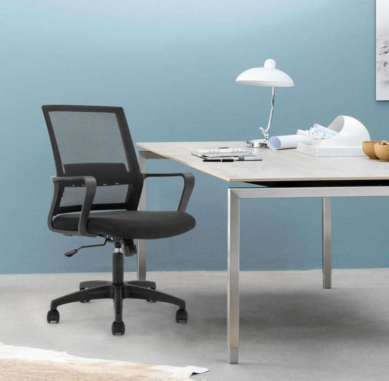 Ergonomic Mid Back Office Swivel Chair Steel Base - DEMO READ DESCRIPTION