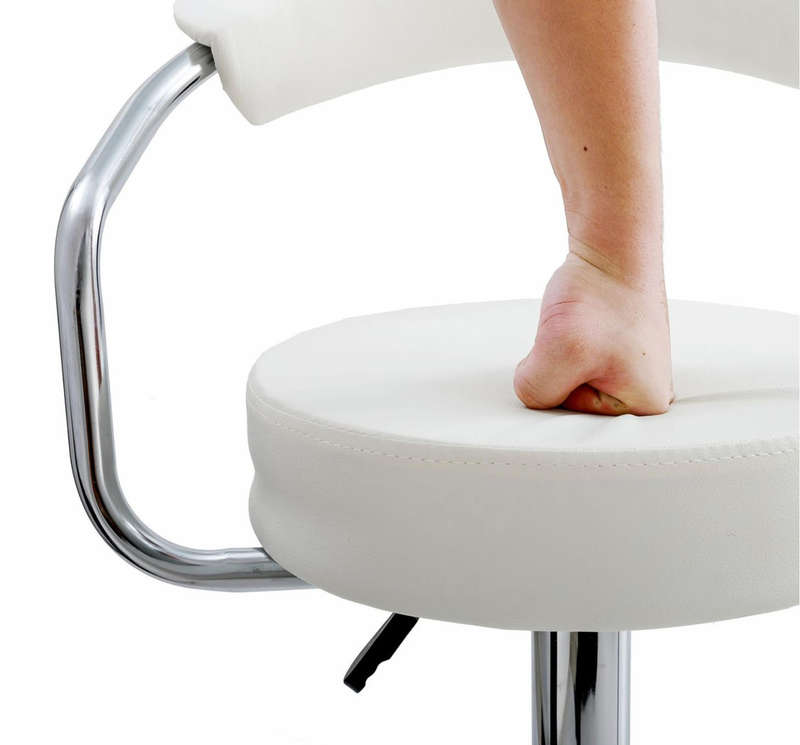 Bar Stools Dining Room Chair Kitchen Chairs - Set of 2 - White DEMO READ DESCRIPTION