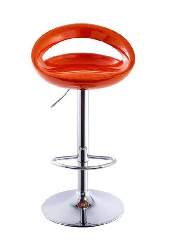 1 PCS Bar Stool / Kitchen Counter Breakfast Chair - ORANGE - DEMO READ DESCRIPTION