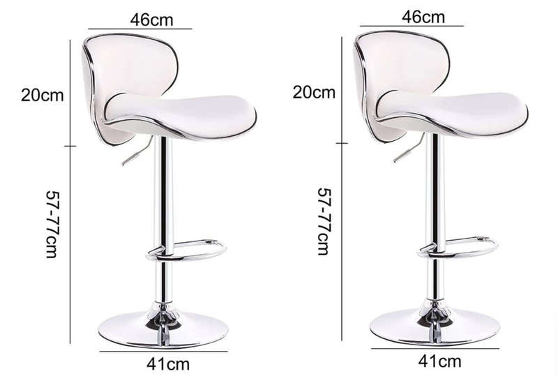 Bar /Kitchen Counter Stools - Set of 2 - White Colour DEMO READ DESCRIPTION