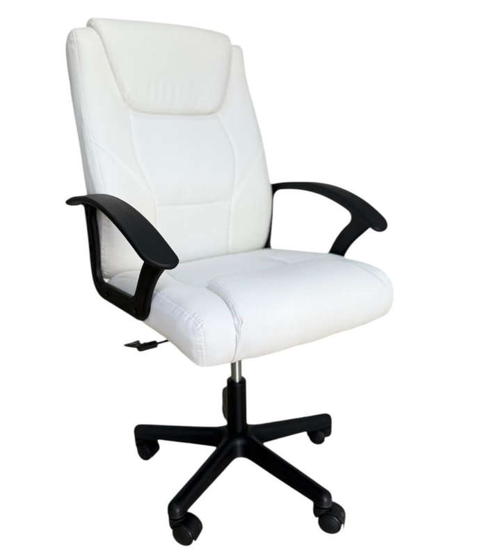 Eay Eay Thing Faux Leather Ergonomic Home Office Chair - White