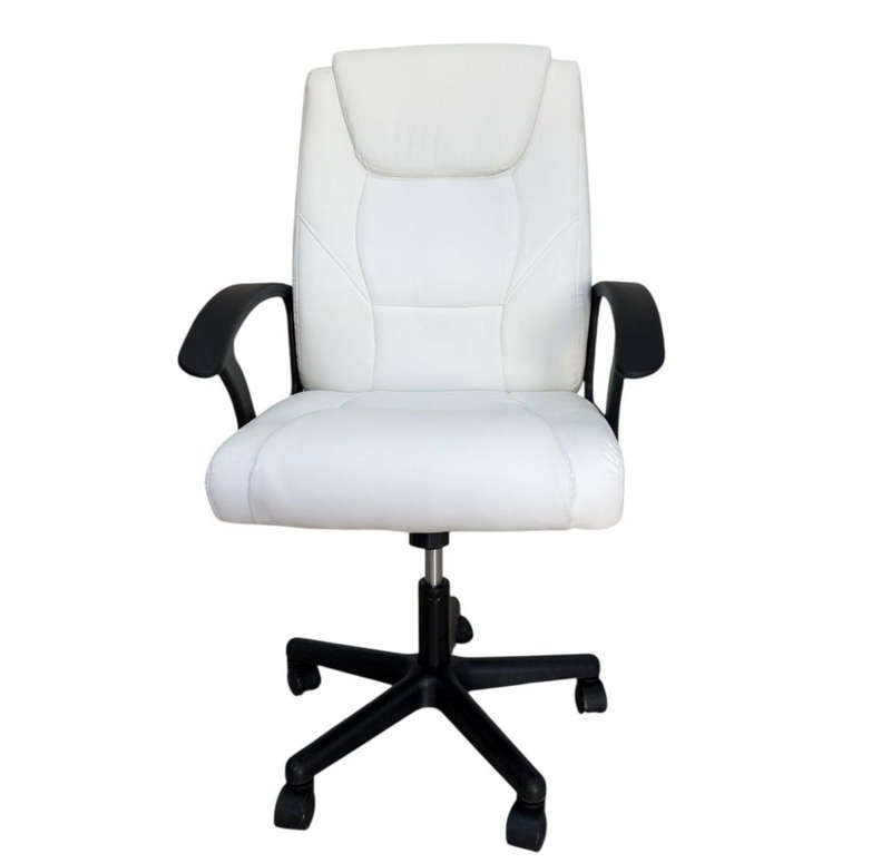 Eay Eay Thing Faux Leather Ergonomic Home Office Chair - White