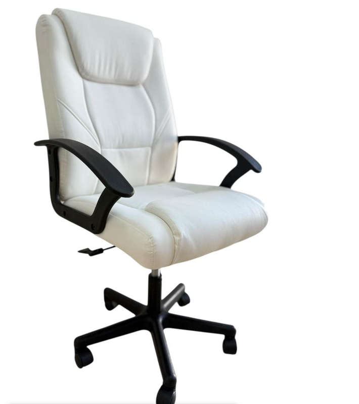 Eay Eay Thing Faux Leather Ergonomic Home Office Chair - White
