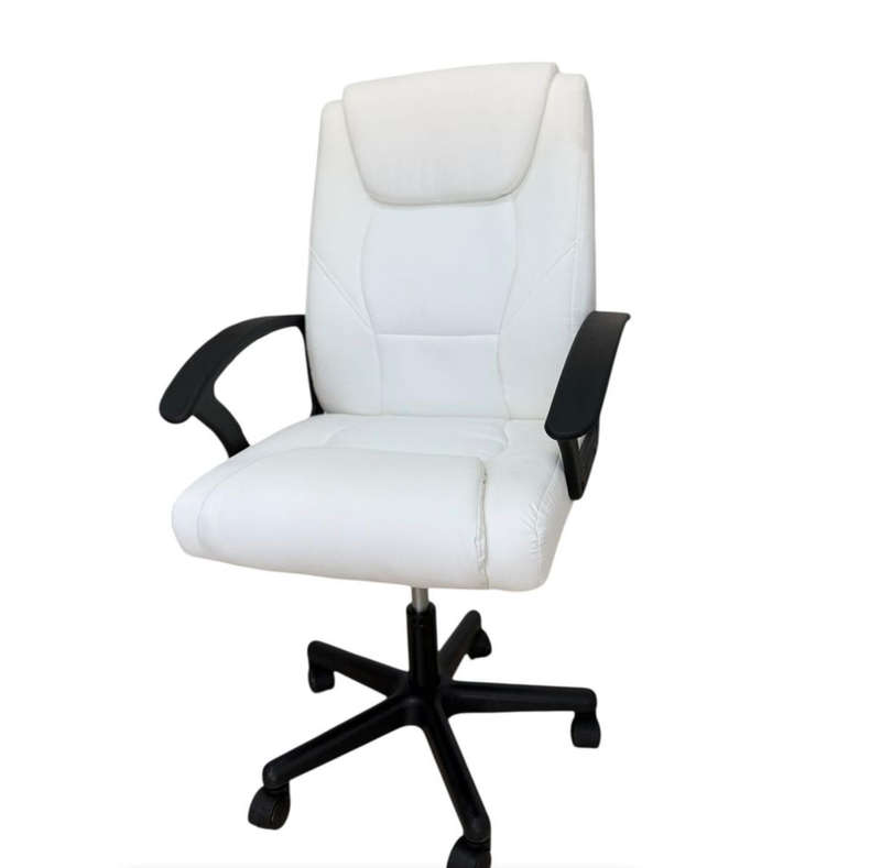 Eay Eay Thing Faux Leather Ergonomic Home Office Chair - White