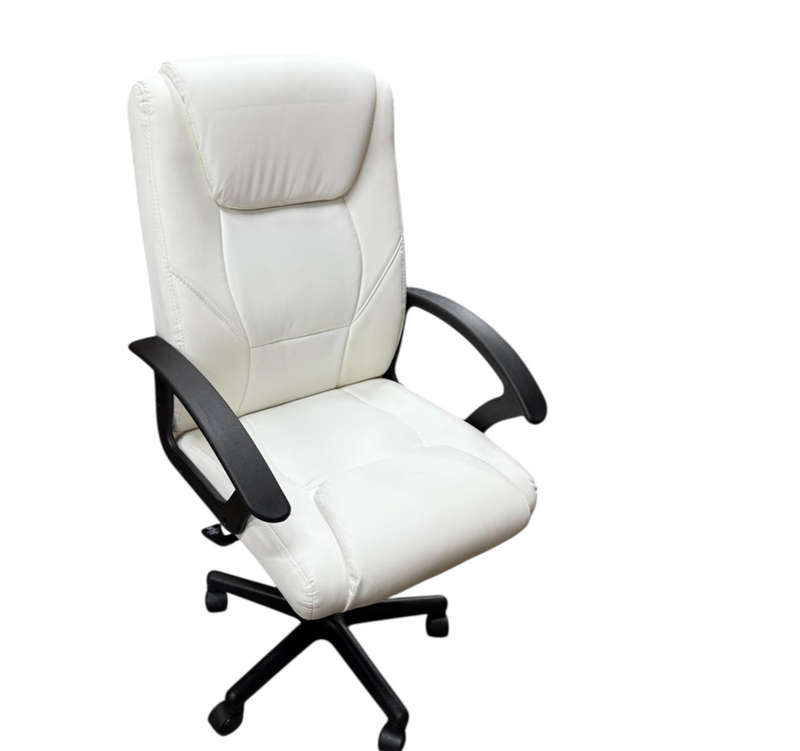 Eay Eay Thing Faux Leather Ergonomic Home Office Chair - White