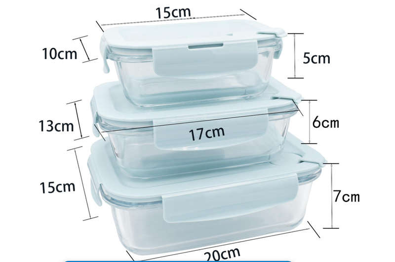 Borosilicate Glass Dansup Food Storage Container - 3 Piece