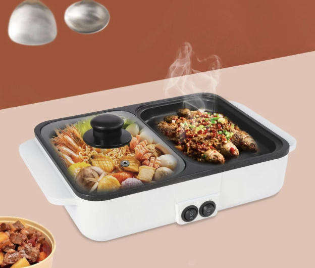 Electric Grill with Hot Pot