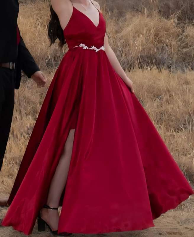 Red Satin Matric farewell dress