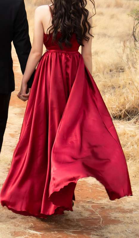 Red Satin Matric farewell dress