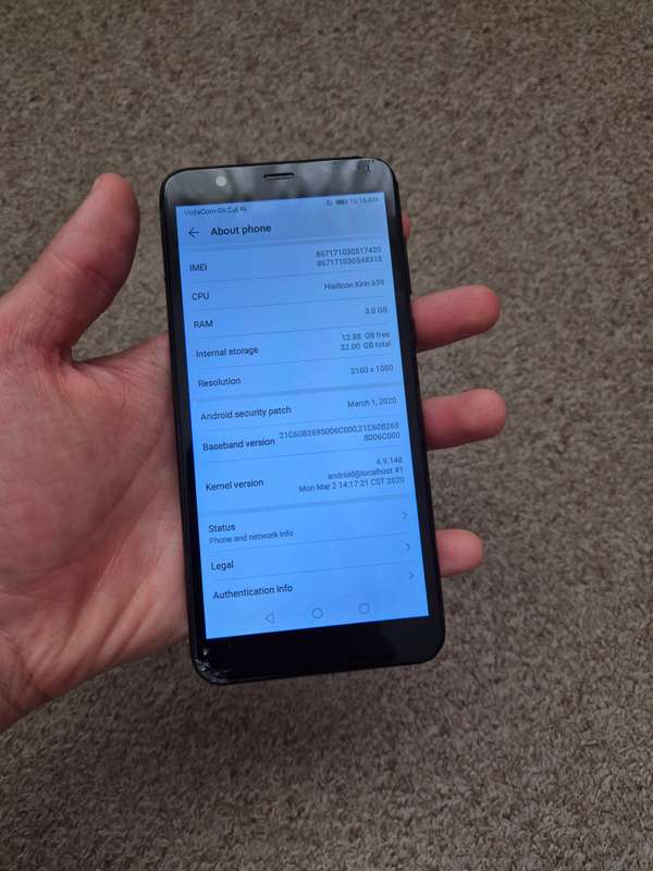 Huawei P smart 32gb 3gb ram dual sim