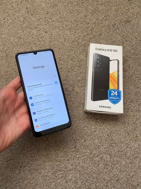 Samsung A33 5G 128gb Dual sim 6gb ram with box and cover