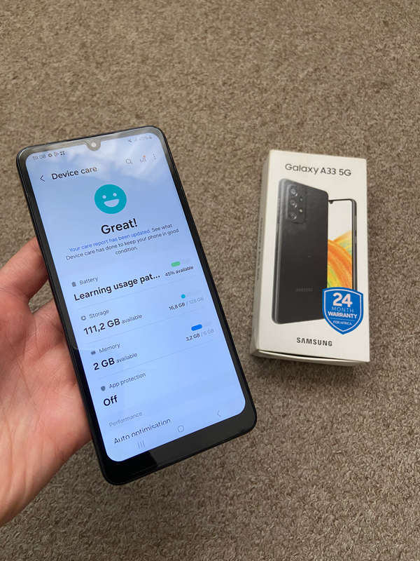 Samsung A33 5G 128gb Dual sim 6gb ram with box and cover