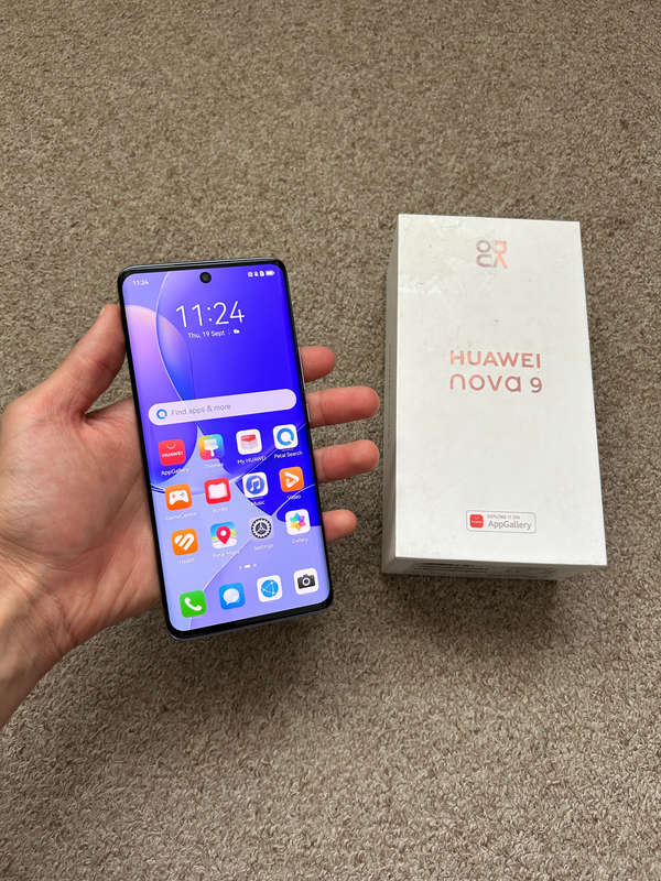 Huawei nova 9 single sim 128gb 8gb ram with box and cover
