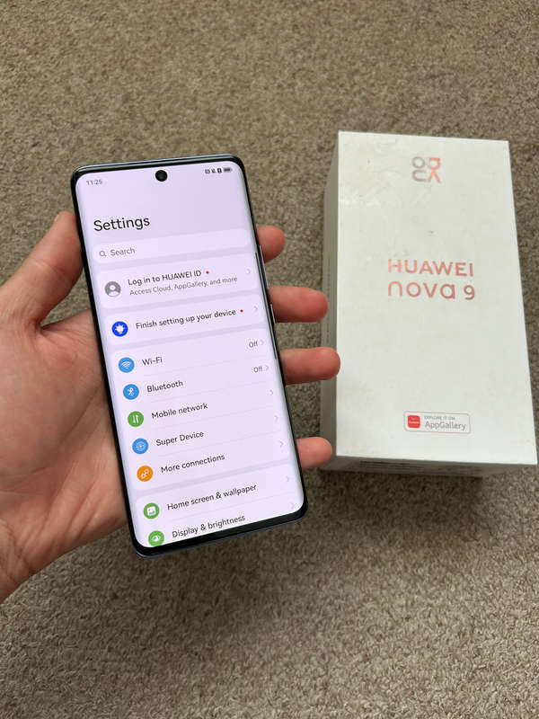 Huawei nova 9 single sim 128gb 8gb ram with box and cover
