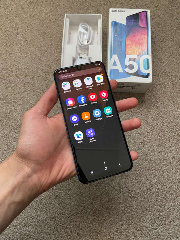 Samsung A50 128gb 4gb ram with box and charger