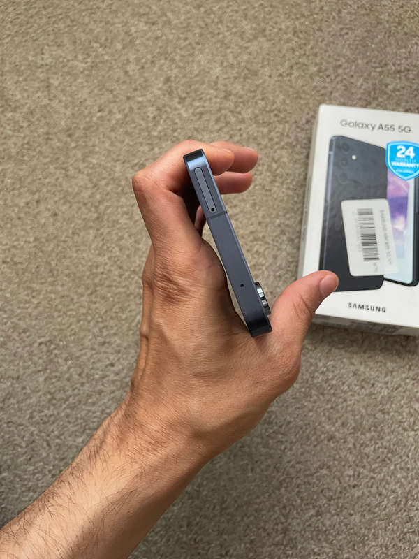 Samsung A55 5G 256gb 8gb ram Dual Sim immaculate condition with box and cable few weeks old