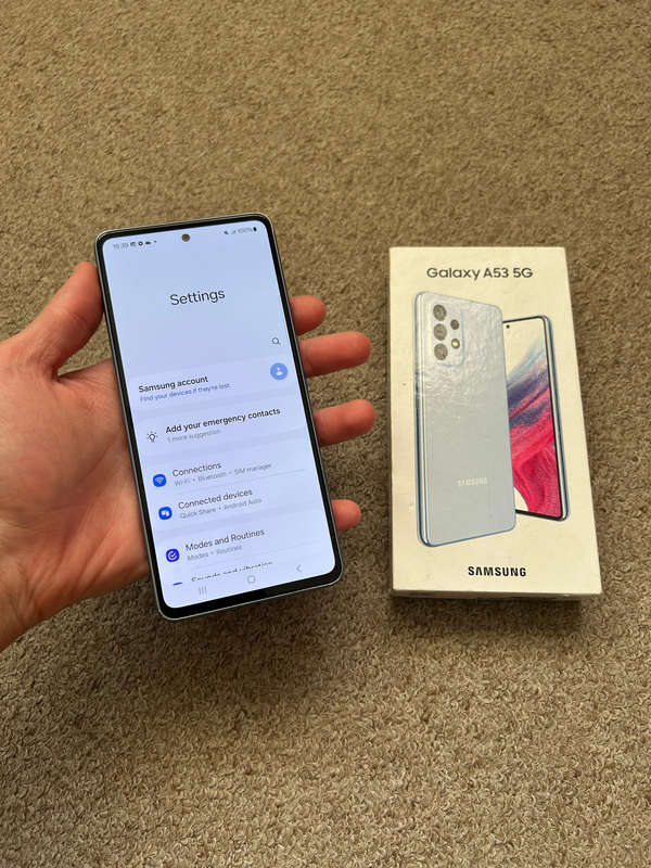 Samsung A53 5G 128gb 6gb with box and cover