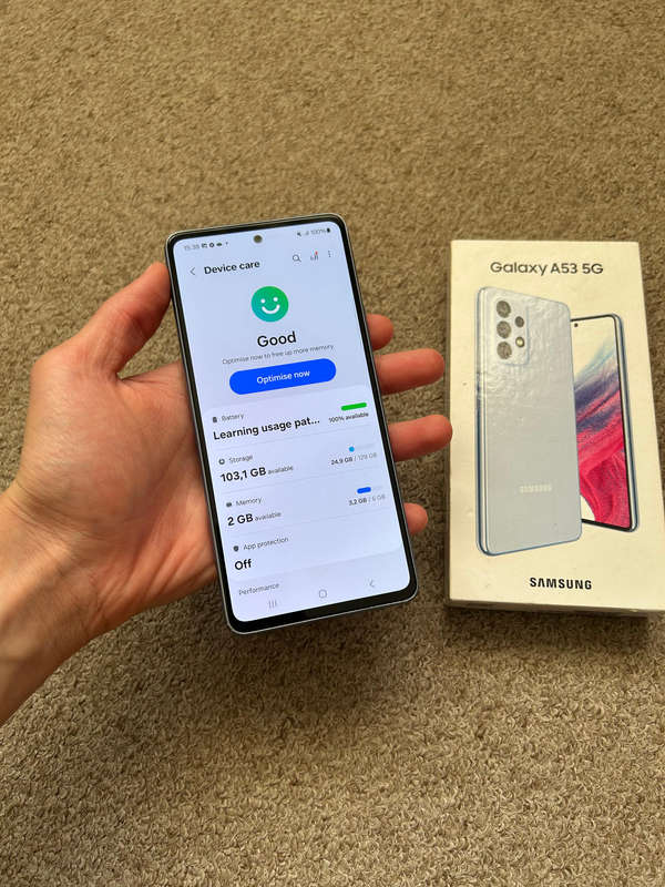 Samsung A53 5G 128gb 6gb with box and cover