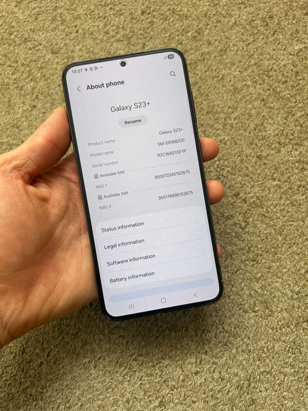 Samsung S23 plus 5G 256gb 8gb ram dual sim with cover