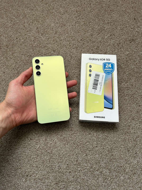 Samsung A34 5G Dual SIM 128gb 6gb ram Good condition with box and cover
