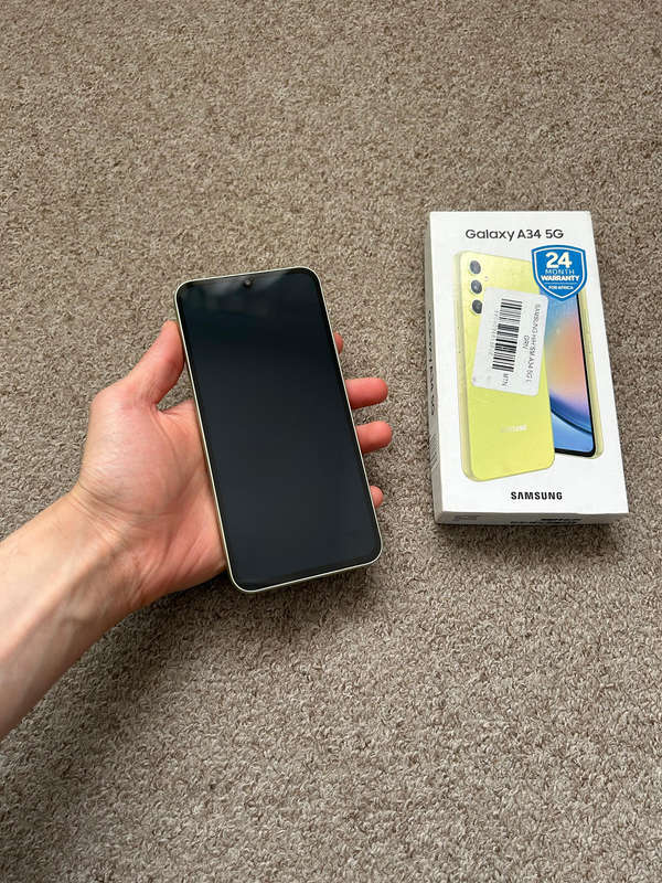 Samsung A34 5G Dual SIM 128gb 6gb ram Good condition with box and cover