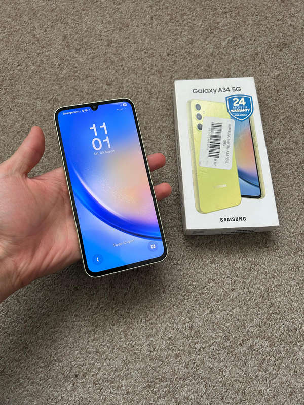 Samsung A34 5G Dual SIM 128gb 6gb ram Good condition with box and cover