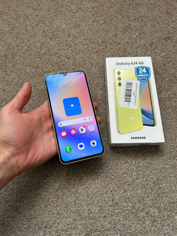 Samsung A34 5G Dual SIM 128gb 6gb ram Good condition with box and cover