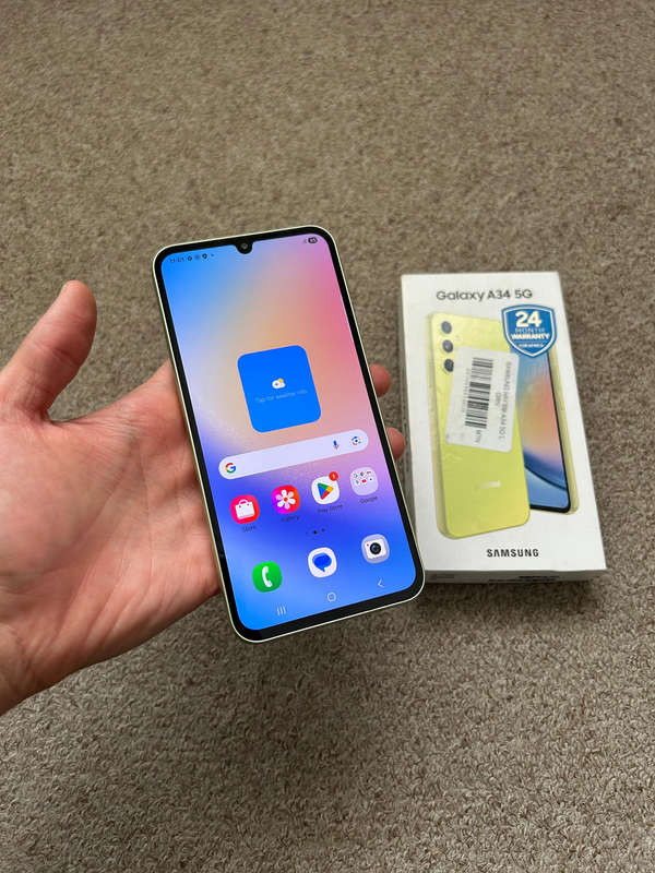 Samsung A34 5G Dual SIM 128gb 6gb ram Good condition with box and cover