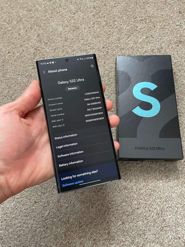 Samsung S22 Ultra 5G 256gb Dual SIM 12gb ram with box