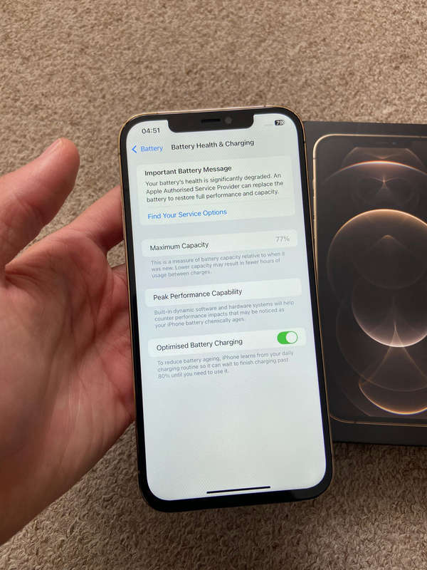 Iphone 12 pro max 128gb dual sim good condition with box