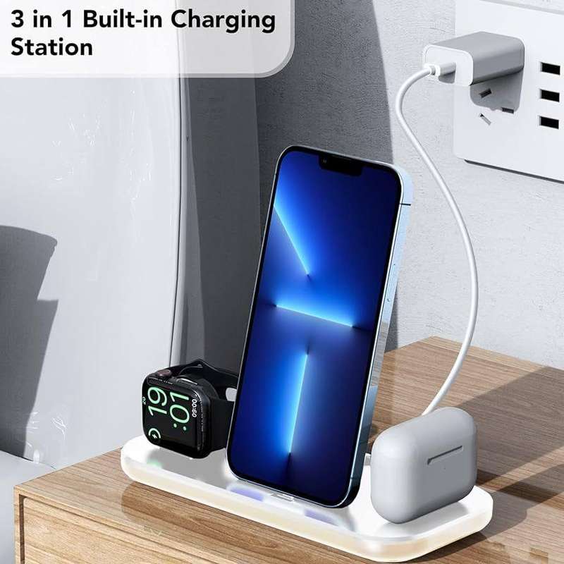 Foldable 3in1 Wireless Charging Dock Station