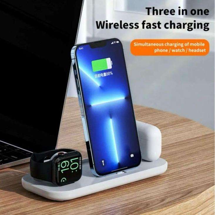 Foldable 3in1 Wireless Charging Dock Station