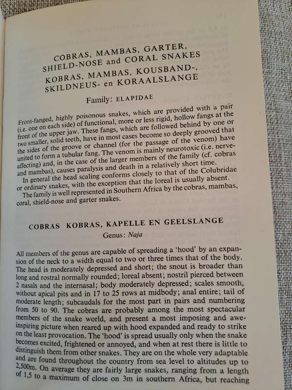 A Field Guide to the Snakes of Southern Africa - V.F.M. FitzSimons