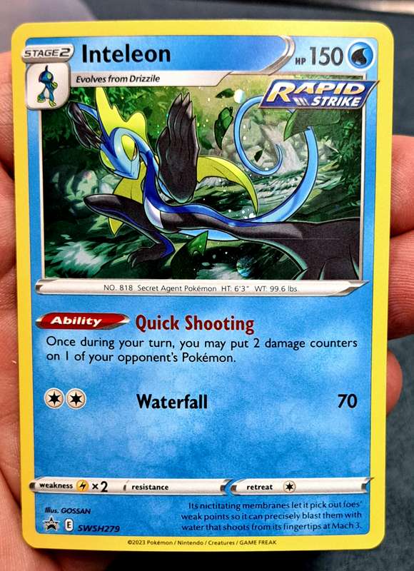 Pokemon Trading Cards - Inteleon - SWSH279 - Holo Promo - NM