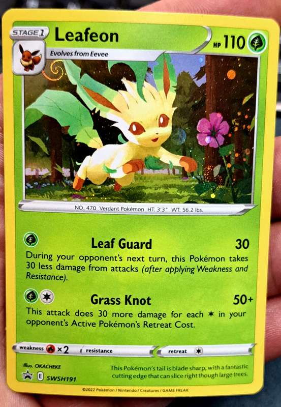 Pokemon Trading Cards - Leafeon - SWSH191 - Holo Promo - NM