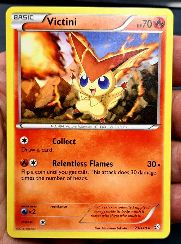 Pokemon Trading Cards -  Victini - 23/149 - Rare - Boundaries Crossed Singles - NM