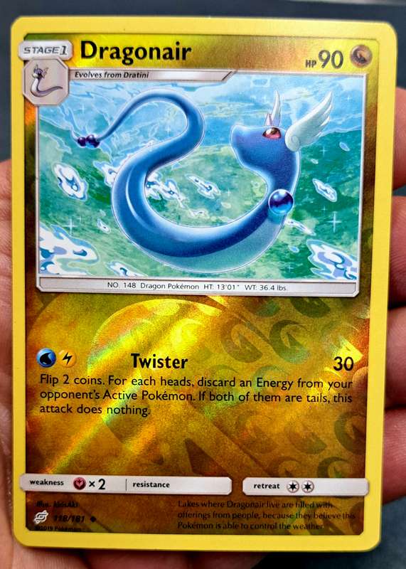Pokemon Trading Cards -  Dragonair - 118/181 - Reverse Holo - Team Up - NM