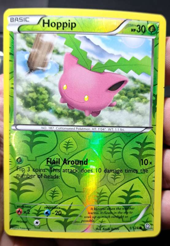 Pokemon Trading Cards - TCG - Hoppip - 1/124 - Reverse Holo - 2012  Dragons Exalted - (NM)