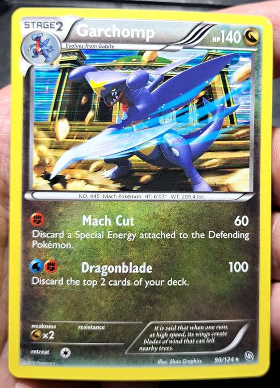 Pokemon Trading Cards - TCG - Garchomp - 90/124 - Rare Holo - 2012  Dragons Exalted - (NM)