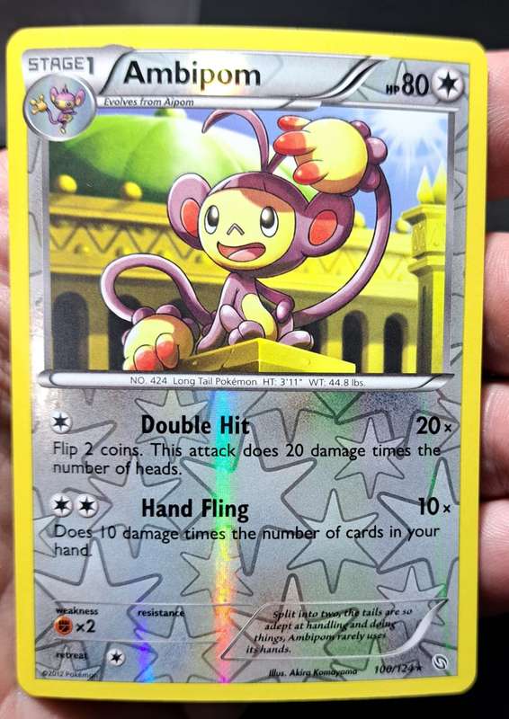 Pokemon Trading Cards - Ambipom - 100/124 - Rare Reverse Holo - 2012  Dragons Exalted - (NM)