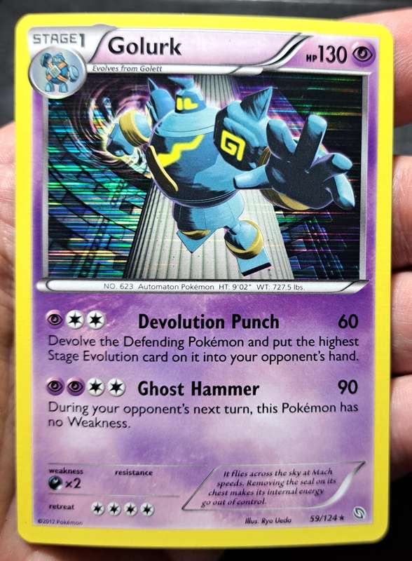 Pokemon Trading Cards - Golurk - 59/124 - Holo Rare - 2012  Dragons Exalted - (NM)