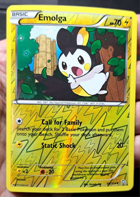 Pokemon Trading Cards - Emolga - 45/124 - Reverse Holo  - 2012  Dragons Exalted - (NM)